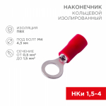 Наконечник кольцевой НКИ 1,5-4,3 красный 0,5-1,5мм REXANT (100/100/24000)