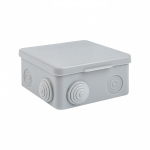 Коробка распред 85х85х40 с крышкой наружная 7 мембр. вводов IP54 розн. стикер КМР-030-031 EKF