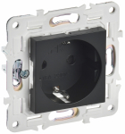 Розетка 1гн с З/К шторки с/у черный механизм 16А SK-R04Bl SKANDY IEK (1/10/100)