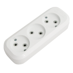 Колодка 3гн без З/К белая 10А Makel (1/20/80)