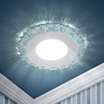 Светильник светодиод круглый "Белая подсветка" 3+3W прозрачный/белый DK LED 14 SL/WH ЭРА (1/60)