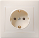 Розетка 1гн с З/К шторки с/у крем 16А РСш10-3-ККм Кварта GENERICA IEK (1/10/120)
