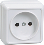 Розетка 1гн без З/К о/у белый 10А IP20 РС20-2-ОБ Октава GENERICA IEK (1/36/432)