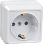 Розетка 1гн с З/К о/у белый 16А IP20 РС20-3-ОБ Октава GENERICA IEK (1/30/360)