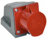 Розетка стационарная силовая ССИ-114 3Р+РЕ 16А 380В красный IP44 IEK (1/10/60) Розетка стационарная силовая ССИ-114 3Р+РЕ 16А 380В красный IP44 IEK (1/10/60)