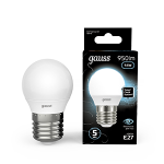 Лампа светодиод 9,5Вт Шар Е27 4100К 950Лм матовая Gauss Black (1/10/100) Лампа светодиод 9,5Вт Шар Е27 4100К 950Лм матовая Gauss Black (1/10/100)