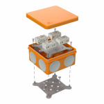 Коробка огнестойкая для о/п двухкомпонентная 60-0300-FR6.0-4-8-Р Е15-Е60 100х100х50 Промрукав