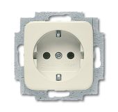 Розетка ABB Busch Duro 1-мест. механизм с накладкой с З/К скр. уст-ки16А 220-250В IP20 крем.-белый