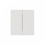 Выключатель 2кл кнопочный с/у перламутр механизм с рамкой MIELE ROUND KRANZ (1/100)