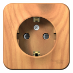 Розетка 1гн с З/К шторки о/у ясень изол.пласт. 16А IP20 Blanca Systeme Electric