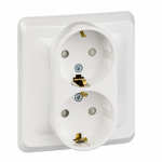 Розетка 2гн с З/К шторки с/у белый 16А Этюд Systeme Electric Розетка 2гн с З/К шторки с/у белый 16А Этюд Systeme Electric