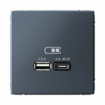 Розетка 2гн USB+USB A+C с/у грифель механизм высокоскор.заряд. QC PD ArtGallery Systeme Electric (1/8/16) Розетка 2гн USB+USB A+C с/у грифель механизм высокоскор.заряд. QC PD ArtGallery Systeme Electric (1/8/16)