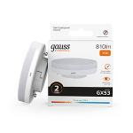 Лампа светодиод 11Вт GX53 таблетка 3000К 810Лм Gauss Elementary (1/10/100) Лампа светодиод 11Вт GX53 таблетка 3000К 810Лм Gauss Elementary (1/10/100)