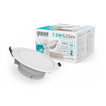 Светильник круг 7,5Вт 620Лм 4000K 185-250В IP54 95*45 монтаж белый LED Gauss Elementary Downlight 1/40