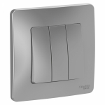 Выключатель 3кл с/у алюминий Blanca Systeme Electric