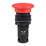 Кнопочный выкл. в сборе плоск., 1 упр. элемент красный 0НО 1НЗ 1переключ. IP40 КЭАЗ