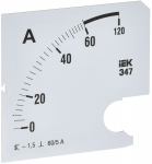 Шкала смен. для амперметра Э47 60/5А-1,5 96х96мм IEK