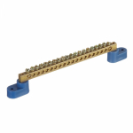 Шина "N" нулевая 8x12мм 20/2 (20 групп/крепеж по краям) с двумя угловыми изоляторами (10 шт/уп) Промрукав