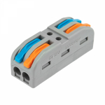 Клемма на 2 пров. 222-422 (0,08-4мм) с рычажком проходная без пасты REXANT (25/25/2500)