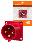 Вилка 624 скрытая 3Р+РЕ 32А 380В IP44 TDM Вилка 624 скрытая 3Р+РЕ 32А 380В IP44 TDM