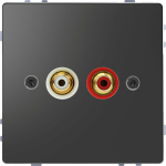 Мультимедийная розетка 2 выход. мех-м с верх. частью корп. rca (тюльпан/композитн./av-разъем) скрыт. уст-ки в распор и винтами антрацит MERTEN D-Life Мультимедийная розетка 2 выход. мех-м с верх. частью корп. rca (тюльпан/композитн./av-разъем) скрыт. уст-ки в распор и винтами антрацит MERTEN D-Life