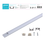 Профиль для ленты врезной гл 7mm - 2m LED Gauss 1/80