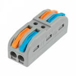 Клемма СМК 222-422 проxодная 2 полюса (0,08-4 мм²), серая (5 шт./уп.) REXANT