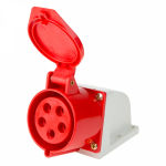 Розетка стационарная силовая ССИ-125 3Р+РЕ+N 32А 380В IP44 REXANT (1/1/100)