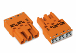 Штекер 3-пол. Код. R 4,00 mm оранжевые WINSTA® MIDI 770-1353