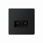 ARTGALLERY РОЗЕТКА двойная компьютерная RJ45+RJ45, кат. 5е, механизм, КАРБОН ARTGALLERY РОЗЕТКА двойная компьютерная RJ45+RJ45, кат. 5е, механизм, КАРБОН