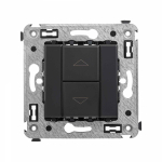 Механизм управления рольставней в стену, "Avanti", "Черный матовый"