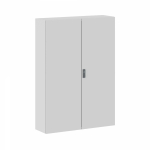 Корпус распред. шкафа настенный открытого монтажа 2двер. сталь серый 1000мм 1400мм 300мм с монтажной платой IP55 DKC