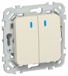 FLITE Выключ. 2-кл. прох. с инд. 10А ВС62-1-1-ФлСл сл IEK