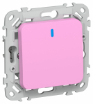 FLITE Выключ. 1-кл. кноп. с инд. 10А ВС11-2-1-ФлПр пур IEK