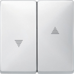 Клавиша двойная перекидная для жалюзийного выкл. символ «стрелки» пластик белый глянцевая IP20 для шинной системы SE MERTEN Клавиша двойная перекидная для жалюзийного выкл. символ «стрелки» пластик белый глянцевая IP20 для шинной системы SE MERTEN