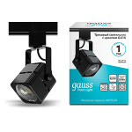 Светильник трековый Gauss Track Light Bulb куб GU10 220V IP20 60*145мм черный однофазный 1/50