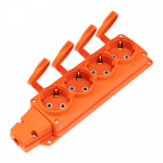 Розетка (колодка) влагозащищенная с крышкой 4 гнезда COMPACT, с/з, 16А, IP54, каучук, оранжевая REXANT Розетка (колодка) влагозащищенная с крышкой 4 гнезда COMPACT, с/з, 16А, IP54, каучук, оранжевая REXANT