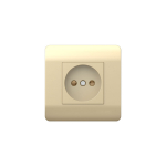 (NEW3-E) Розетка б/з со шторками, 16А, шампань CHINT (1)
