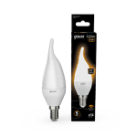 Лампа светодиод 6,5Вт Свеча на ветру Е14 520Лм 3000K матовая Gauss Black (1/10/50) Лампа светодиод 6,5Вт Свеча на ветру Е14 520Лм 3000K матовая Gauss Black (1/10/50)