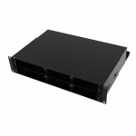 Оптическая полка выдвижная, без лицевой панели, неукомплектованная, 2U, черная