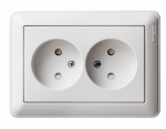 Розетка 2гн без З/К шторки с/у белый в сборе 16А W59 Systeme Electric (1/12) Розетка 2гн без З/К шторки с/у белый в сборе 16А W59 Systeme Electric (1/12)