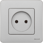 Розетка 1гн без З/К с/у алюминий механизм 16А INSPIRIA Legrand (1/10/100)