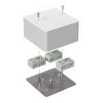 Коробка огнестойкая разветвительная для кабель-канала 40-0460-FR6.0-4-6-Р Е15-Е60 85х85х45 Промрукав