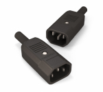 Разъем IEC 60320 C14 220В 10A на кабель (плоские выступающие штыревые контакты в пластиковом обрамлении), прямой Hyperline CON-IEC320C14 Разъем IEC 60320 C14 220В 10A на кабель (плоские выступающие штыревые контакты в пластиковом обрамлении), прямой Hyperline CON-IEC320C14