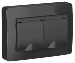 Розетка 2гн с З/К с крыш. шторки с/у антрацит 16А IP44 Blanca Systeme Electric Розетка 2гн с З/К с крыш. шторки с/у антрацит 16А IP44 Blanca Systeme Electric