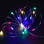 Гирлянда роса 2м 20RGBY IP20 прозрачный шнур 0,3м 2AA IEK СНЯТО