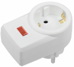 Сетевой фильтр 1гн с З/К с выкл белый 16А СФ-01 IEK (1/100)