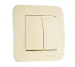 Makel Lillium N крем. выключатель  2кл