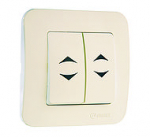 Makel Lillium N крем. выключатель 2кл прох.