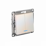 Выключатель 2кл с подсв с/у жемчуг механизм быстрозажим AtlasDesign Systeme Electric (1/20) Выключатель 2кл с подсв с/у жемчуг механизм быстрозажим AtlasDesign Systeme Electric (1/20)